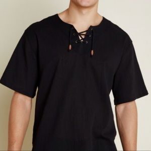 Turkish Lace Up Shirt